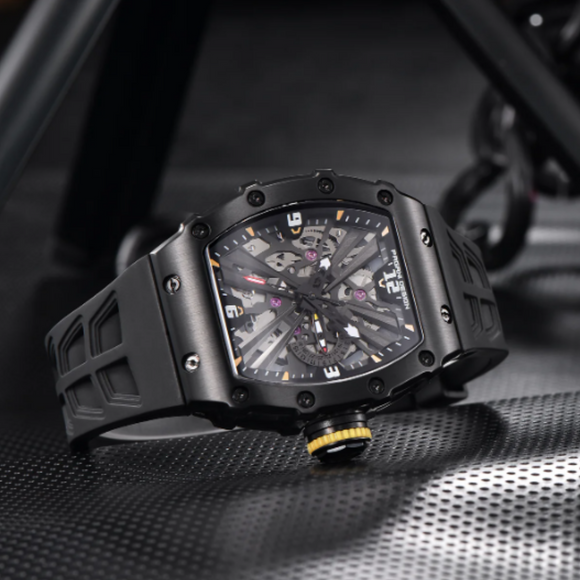 PAGANI DESIGN PD-1738  Waterproof Stainless Steel Skeleton Wristwatch Sport Chronograph Watch for Men - VH65 Movement