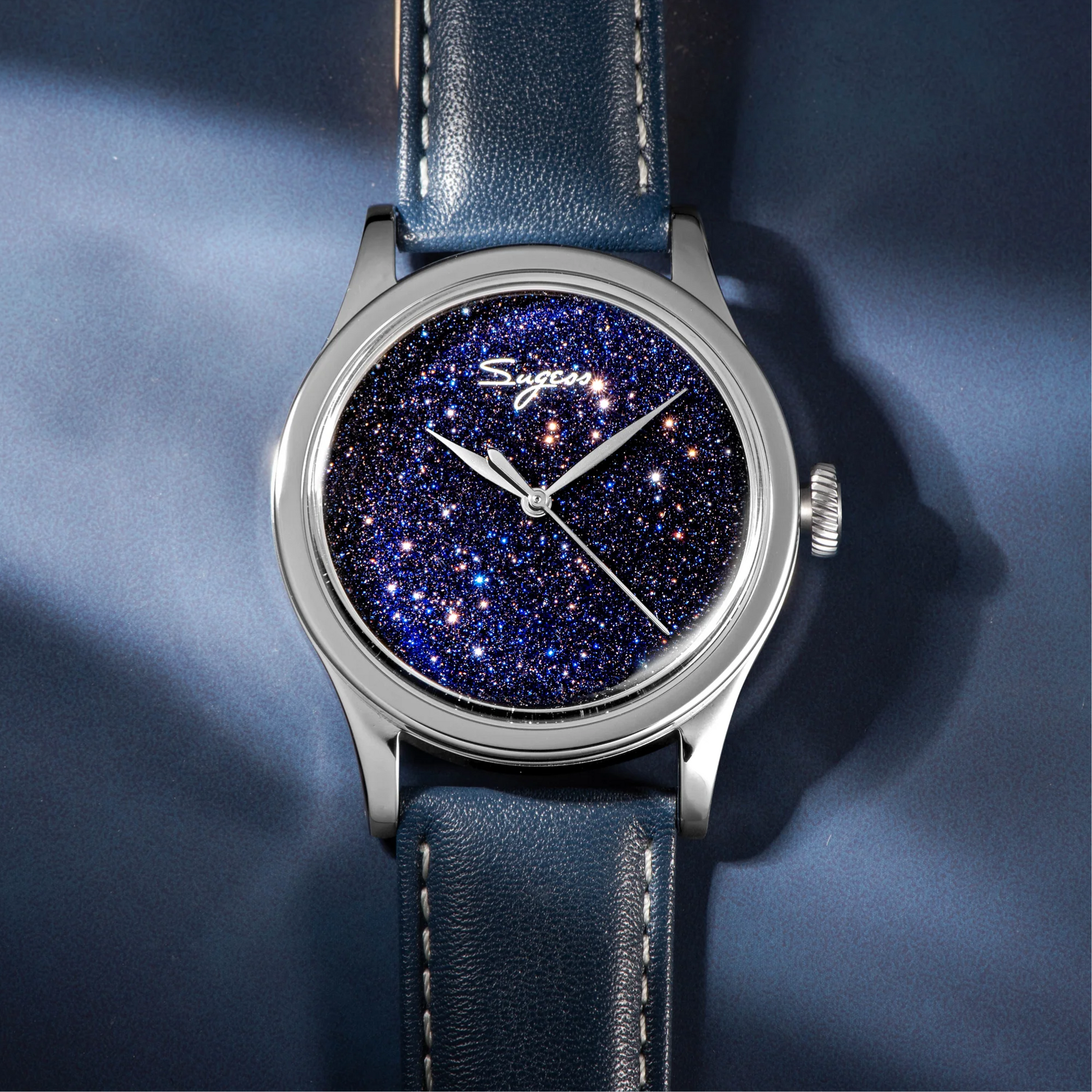 Sugess Heritage S411-3B Seagull 2130 Movement Stainless Steel Case Stars Dial SU4113BSTRS watch dream-watches.com india