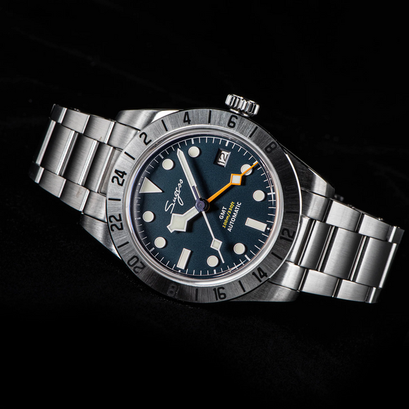 Heritage S431 BB GMT Seiko NH34 GMT movement - Blue watch dream-watches.com india
