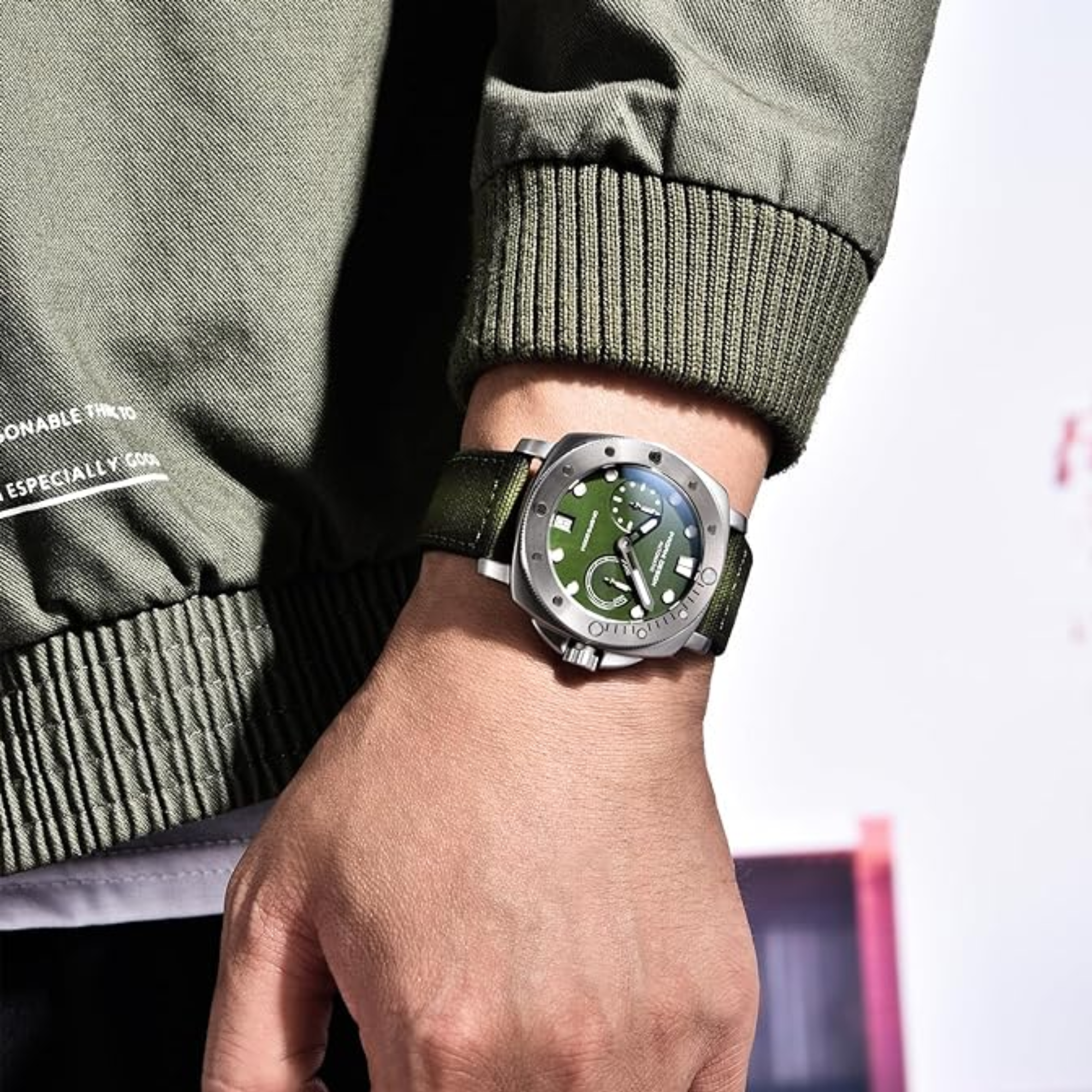 Pagani Design PD-1767 Men's Automatic Watch Waterproof - Military Green