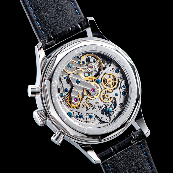 Sugess MoonPhase Master 389-2 White Dial Swan Neck Regulator