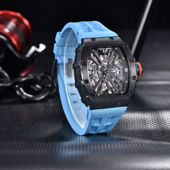 PAGANI DESIGN PD-1738  Waterproof Stainless Steel Skeleton Wristwatch Sport Chronograph Watch for Men - VH65 Movement