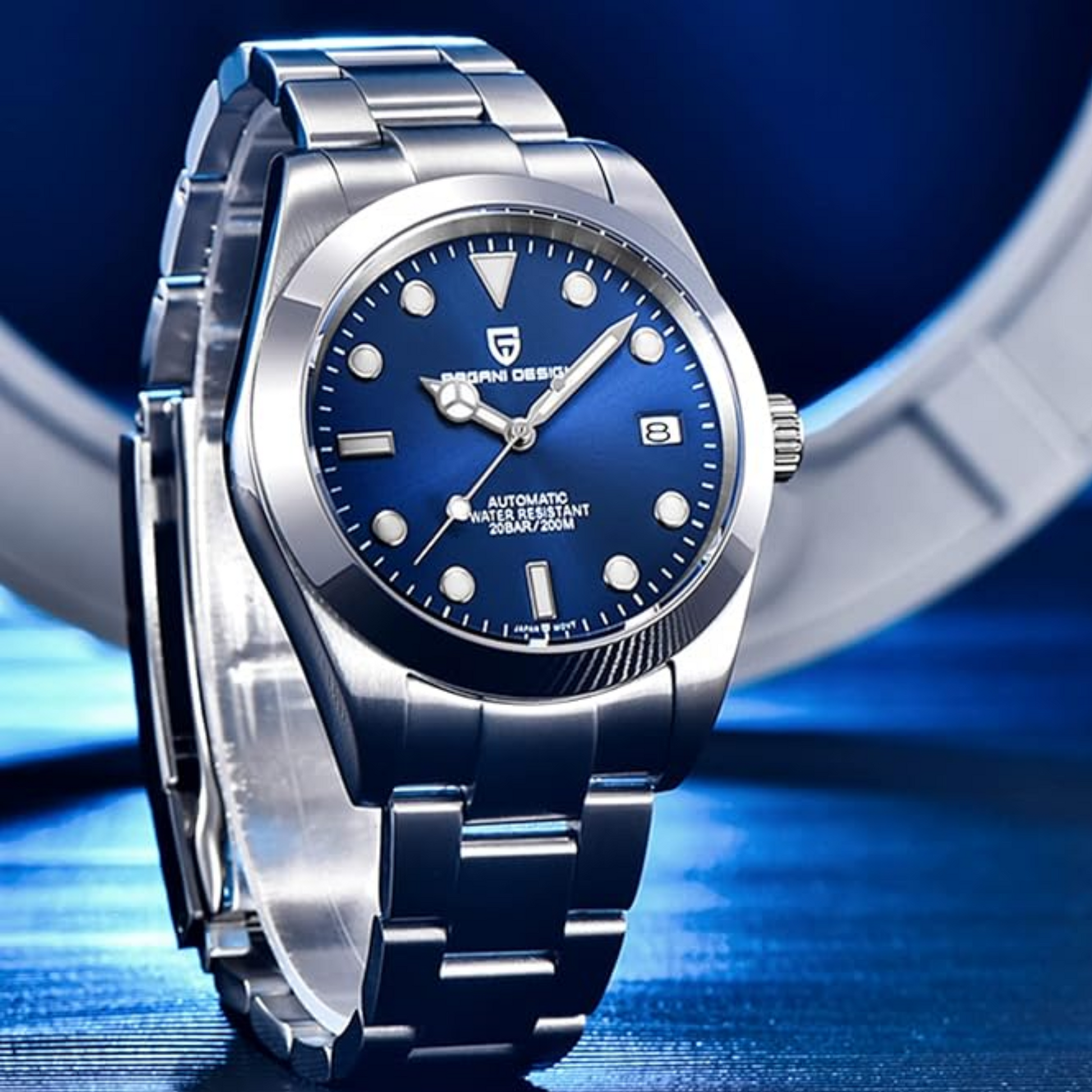 Pagani Design PD-1692 39.7 MM (Japan NH35 Automatic Movement) Mechanical Watch Stainless Steel Watch - New Explorer - Blue Dial