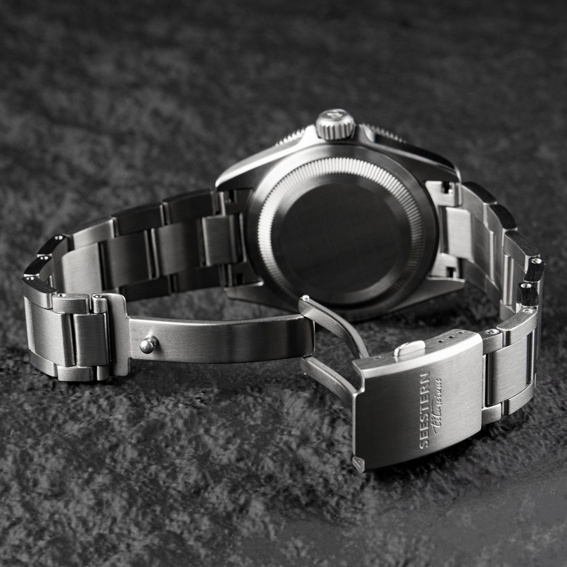 SEESTERN S430 Titanium Diver Watch for Men Automatic Mechanical Wristwatch NH38 Movement Sapphire Glass 20ATM Waterproof Luminous New - Black