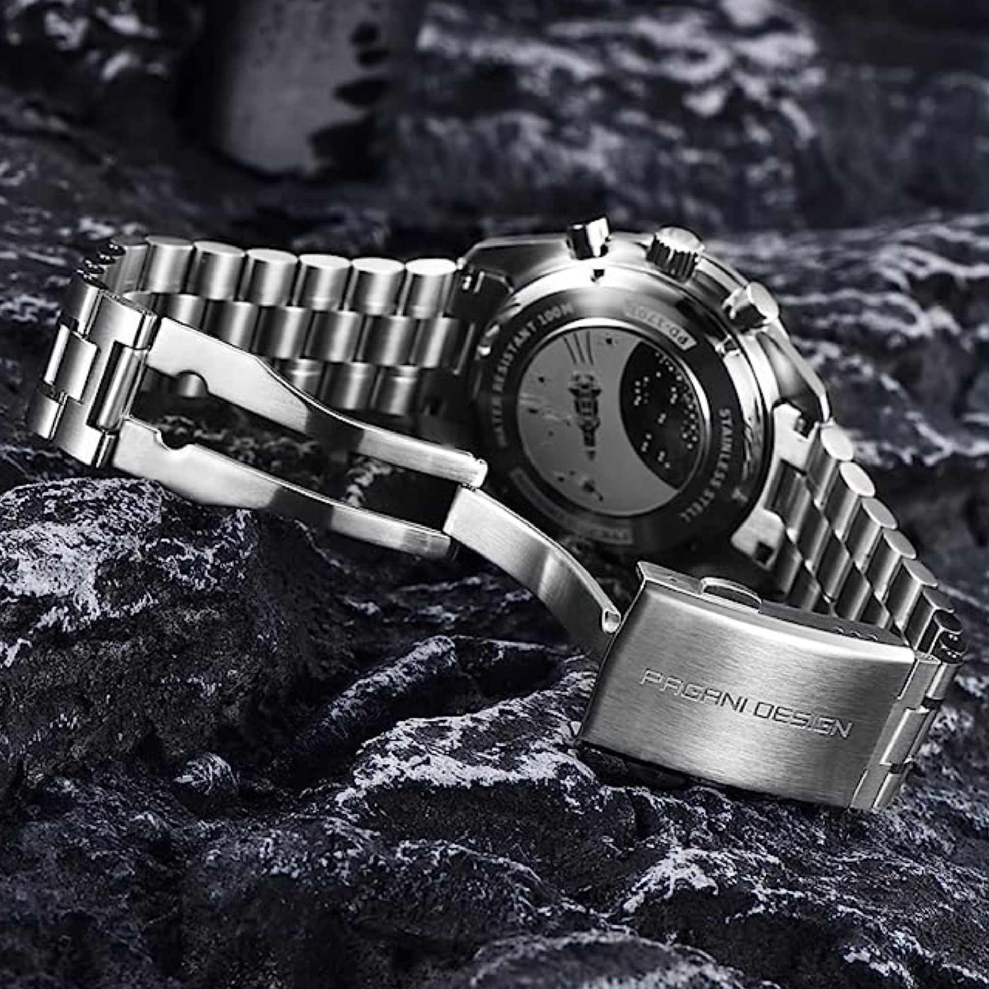 Pagani Design PD-1701 40mm Mens Waterproof Watch with Seiko VK-63 Movement "The Moon Watch"