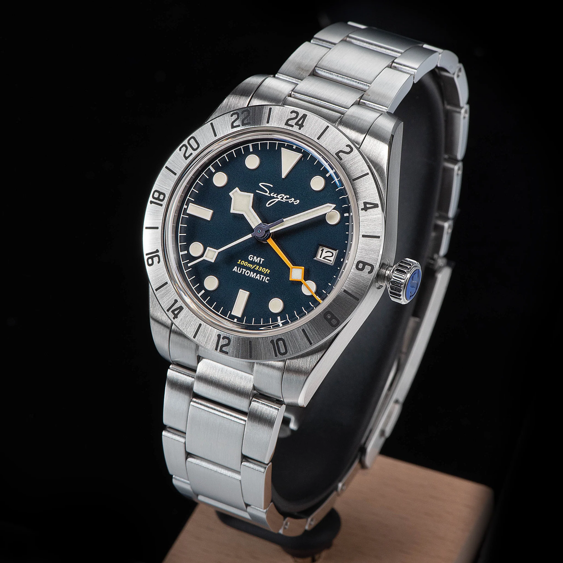 Heritage S431 BB GMT Seiko NH34 GMT movement - Blue watch dream-watches.com india