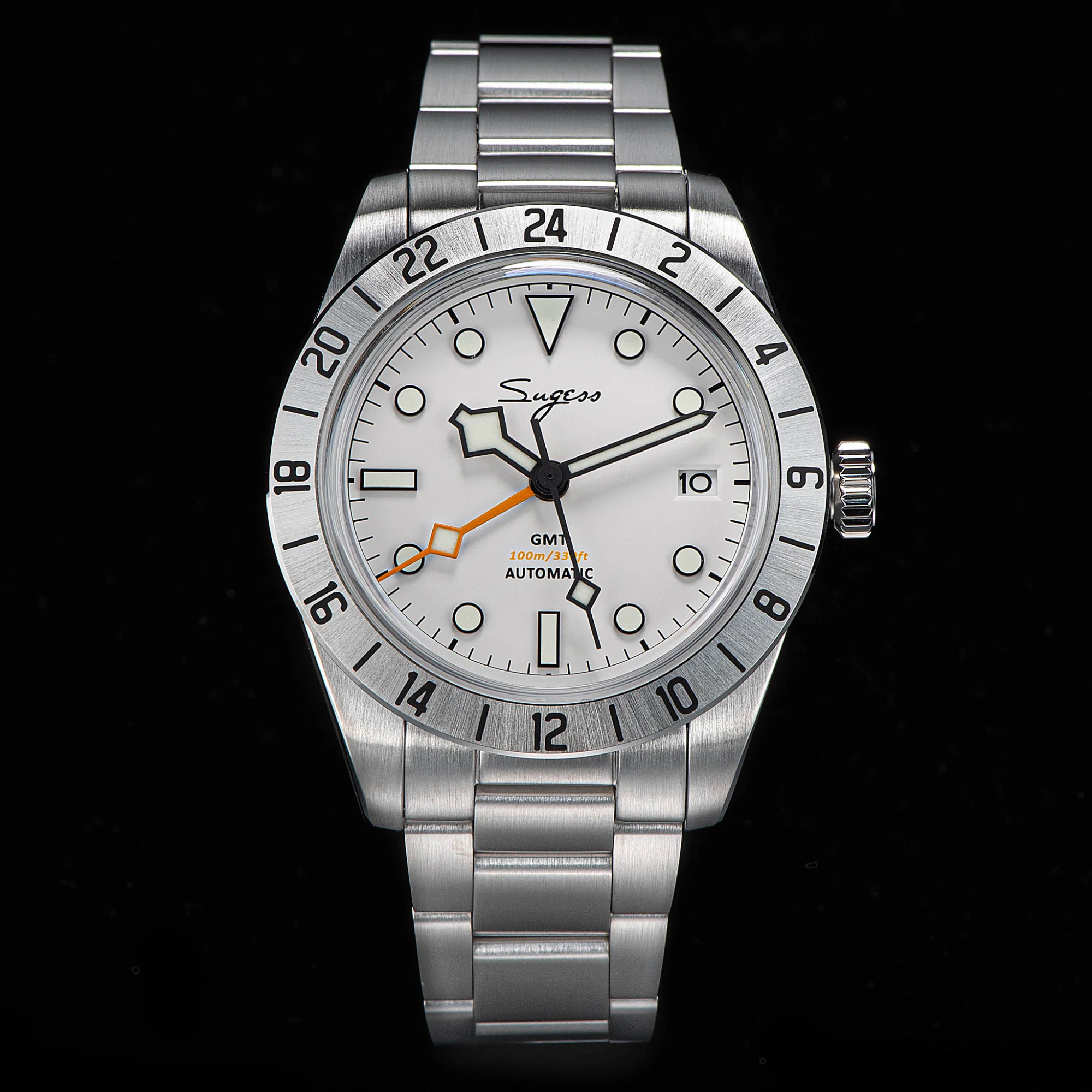 Heritage S431 BB GMT Seiko NH34 GMT movement - White watch dream-watches.com india