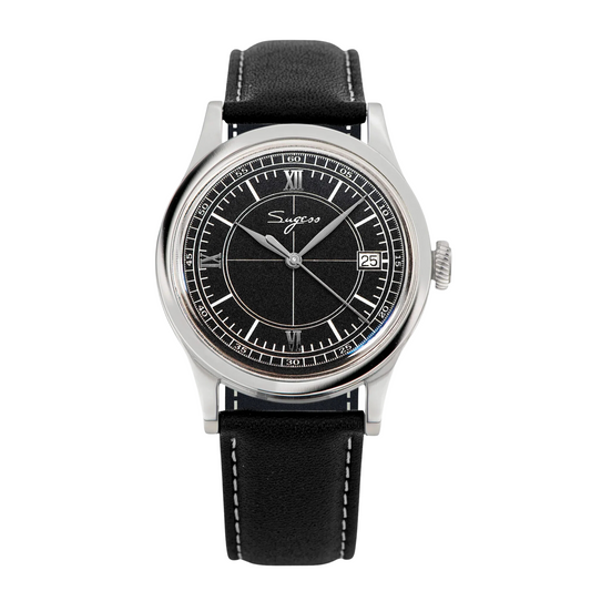 Sugess Heritage S411-3B Seagull 2130 Movement Stainless Steel Case Deep Black Dial SU4113BBK watch dream-watches.com india