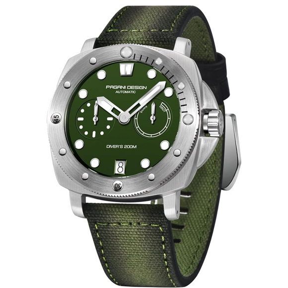 Pagani Design PD-1767 Men's Automatic Watch Waterproof - Military Green