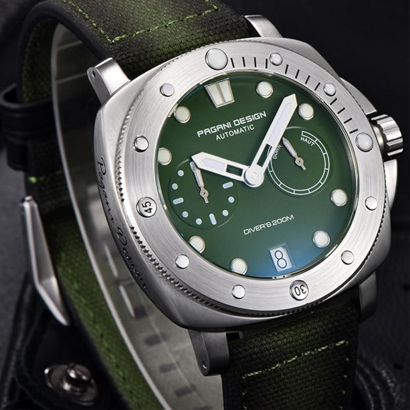 Pagani Design PD-1767 Men's Automatic Watch Waterproof - Military Green