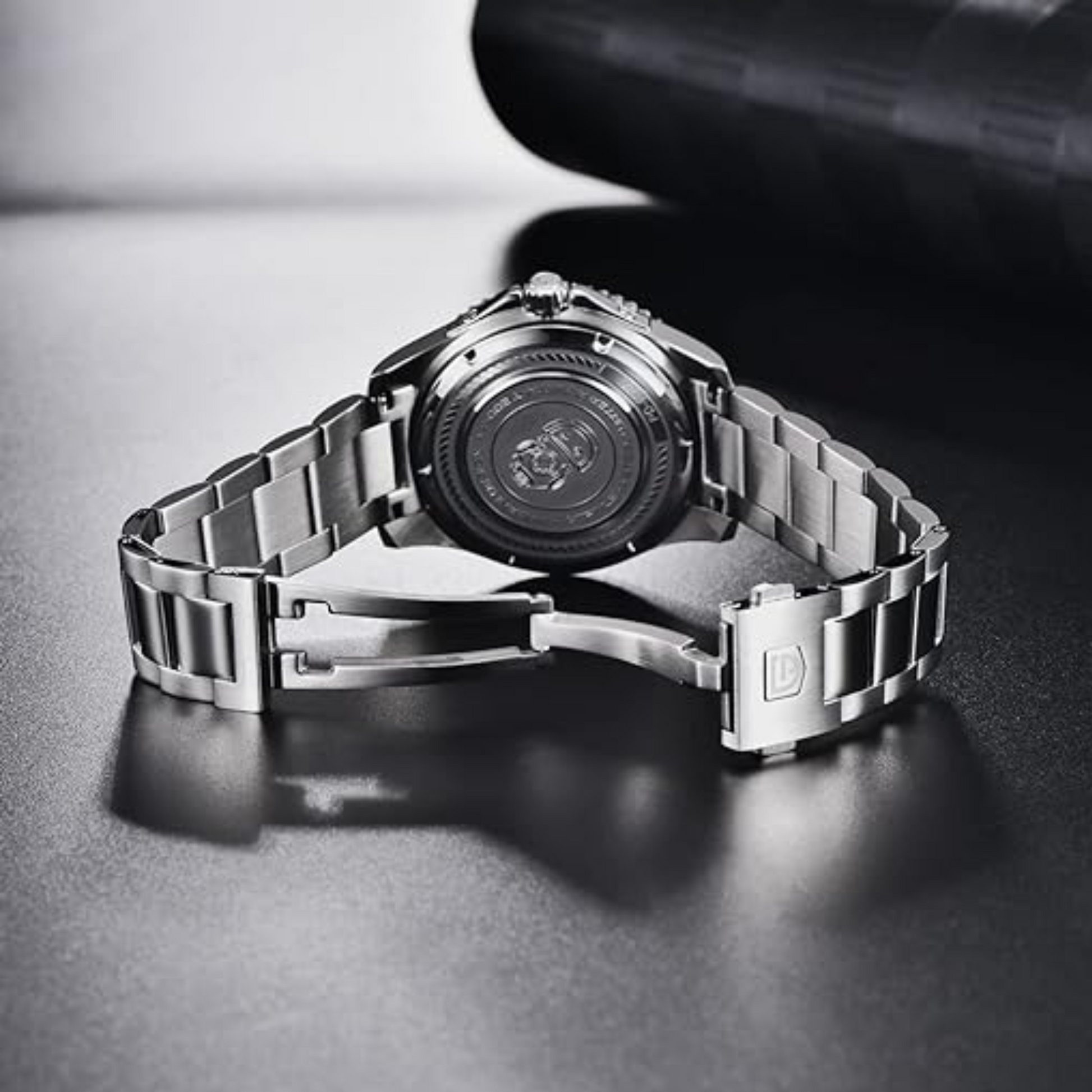 Pagani Design PD- 1702 Men's Analogue Japanese Automatic Watch with Stainless Steel Bracelet  - Black Dial