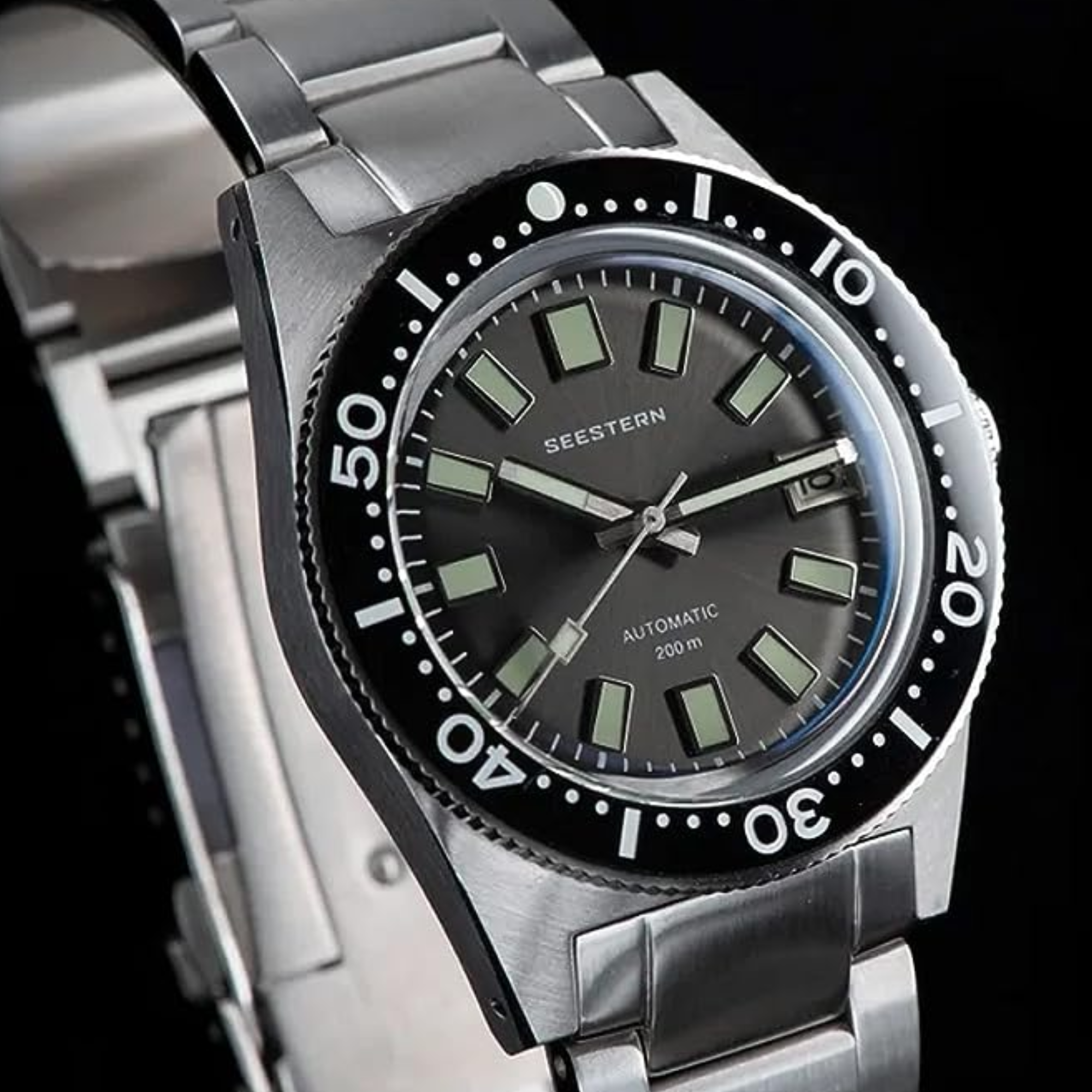 SEESTERN 62MASSLS V3 Diving Watch Men Automatic Mechanical Wristwatch Luminous Bezel Waterproof NH35 Movement Sapphire Glass Bracelet