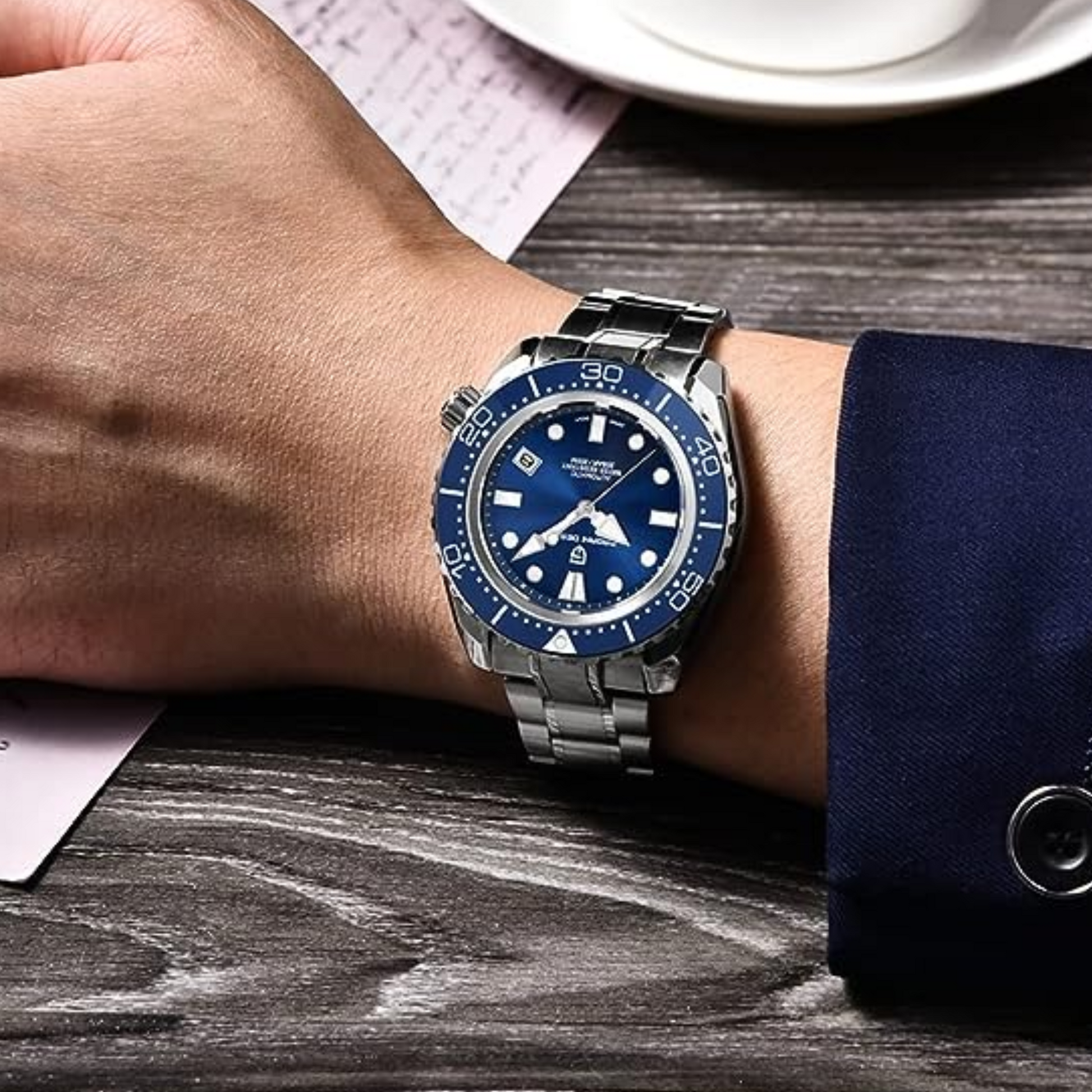 Pagani Design 1680 Men's Automatic Watches Japan NH35 Movement Stainless Steel Band 200M Waterproof Sport Watch