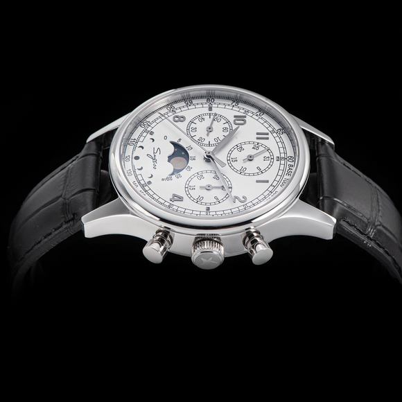 Sugess MoonPhase Master 389-2 White Dial Swan Neck Regulator