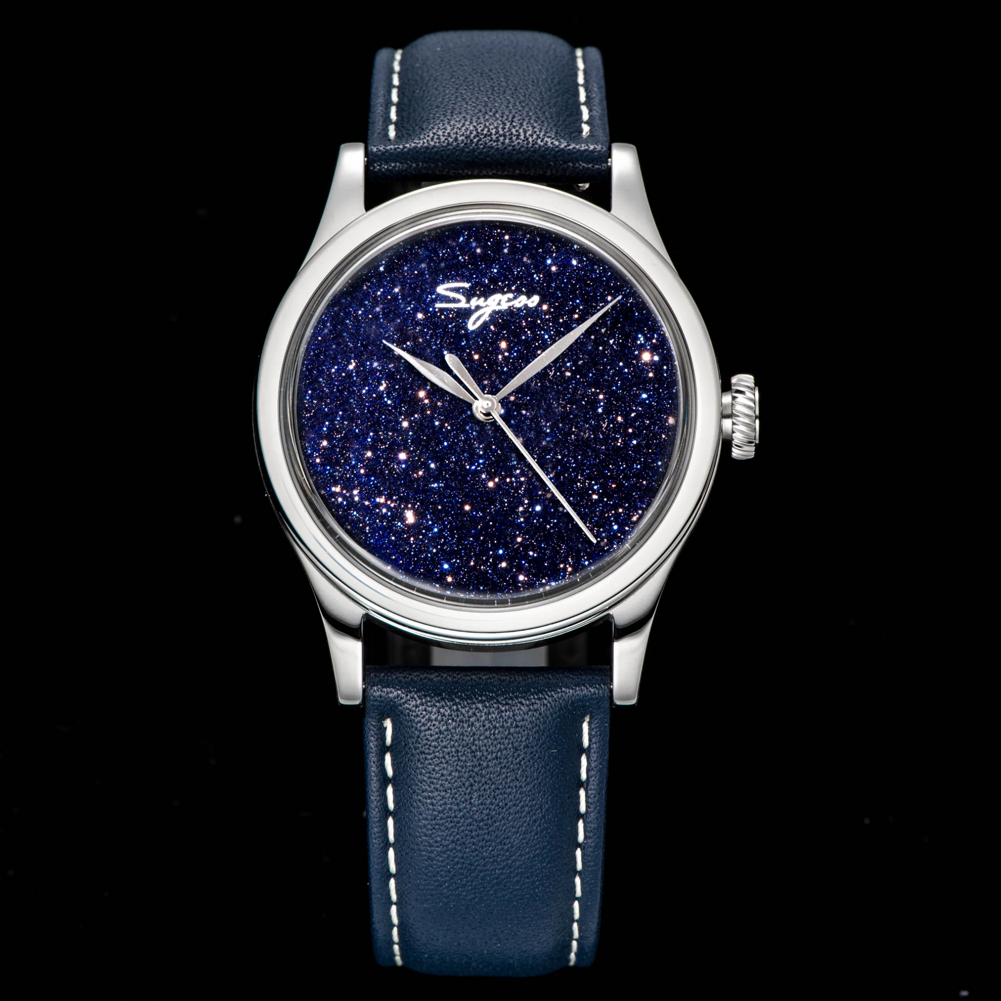 Sugess Heritage S411-3B Seagull 2130 Movement Stainless Steel Case Stars Dial SU4113BSTRS watch dream-watches.com india