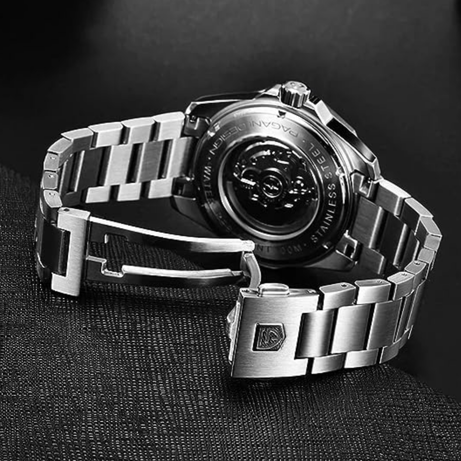 Pagani Design PD-1668 Automatic Mechanical Watch Seiko NH35 Movement- Black Dial