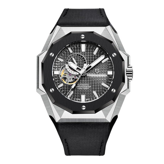 Pagani Design YS010 Men's Automatic Watch with NH39  Movement Leather Strap Waterproof Stylish and Unique Case Skeleton Face - Black