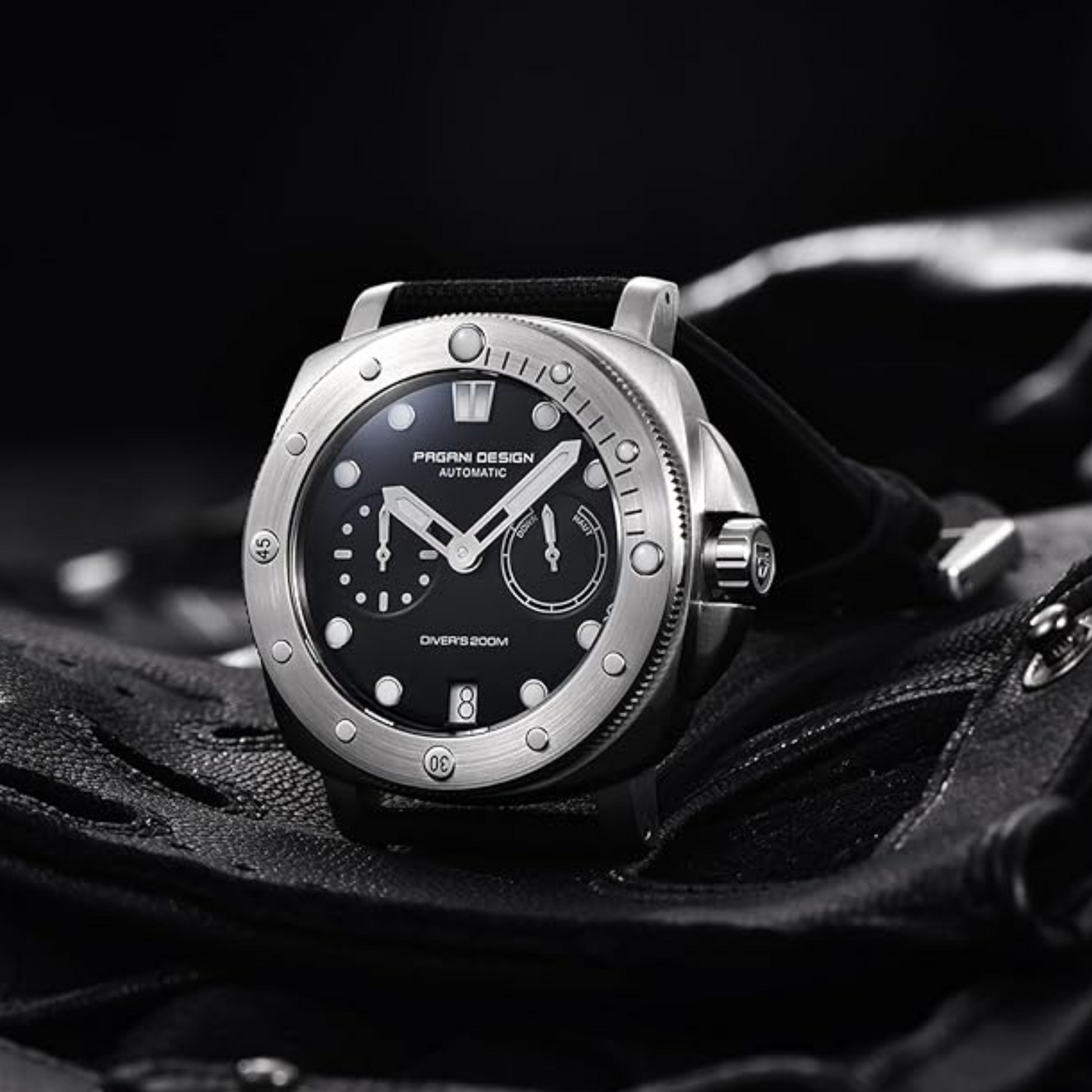 Pagani Design PD-1767 Men's Automatic Watch Waterproof - Black