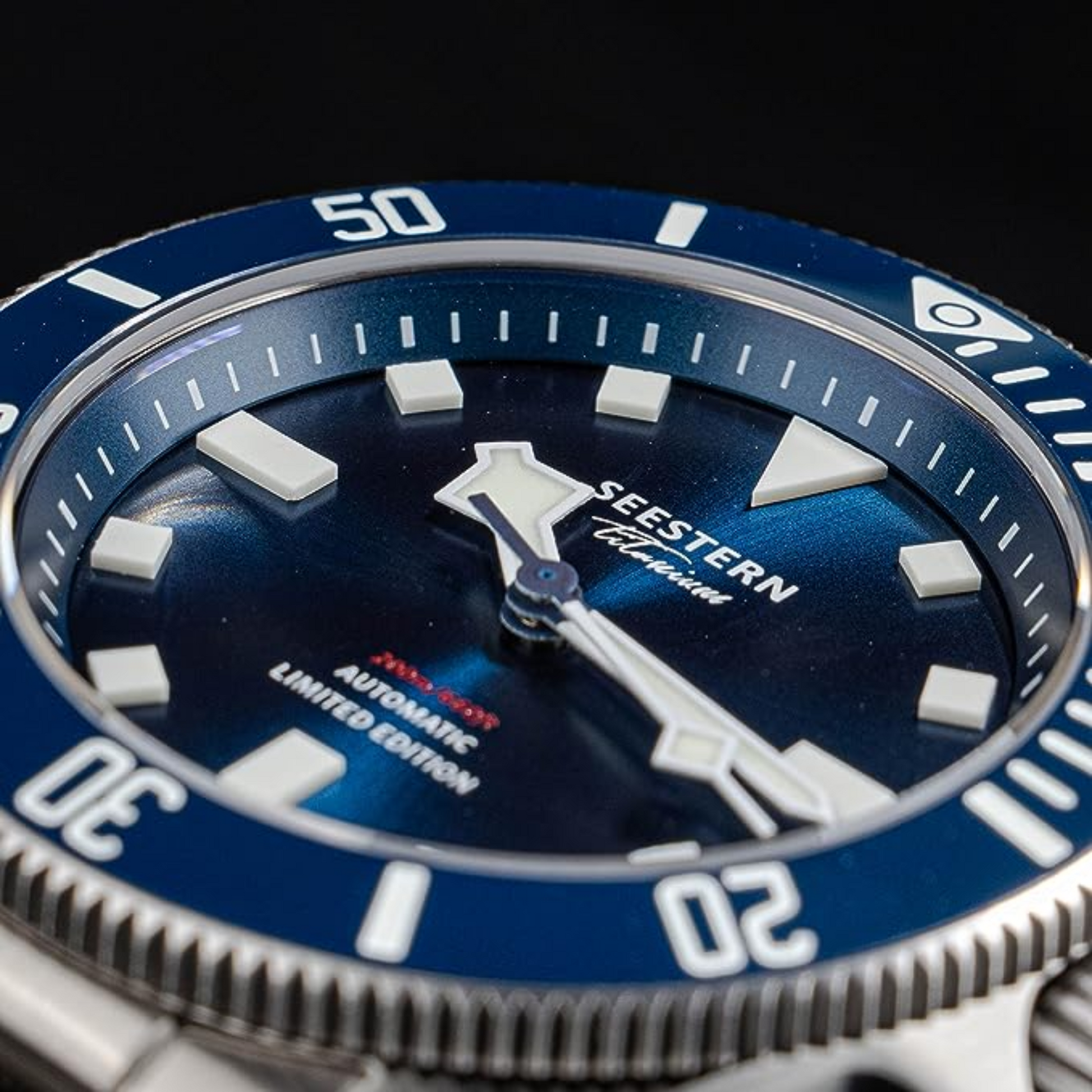 SEESTERN Titaniumn S430 Genuine Professional 20ATM Diver Limited Edition Mens Sport Watch -  Blue