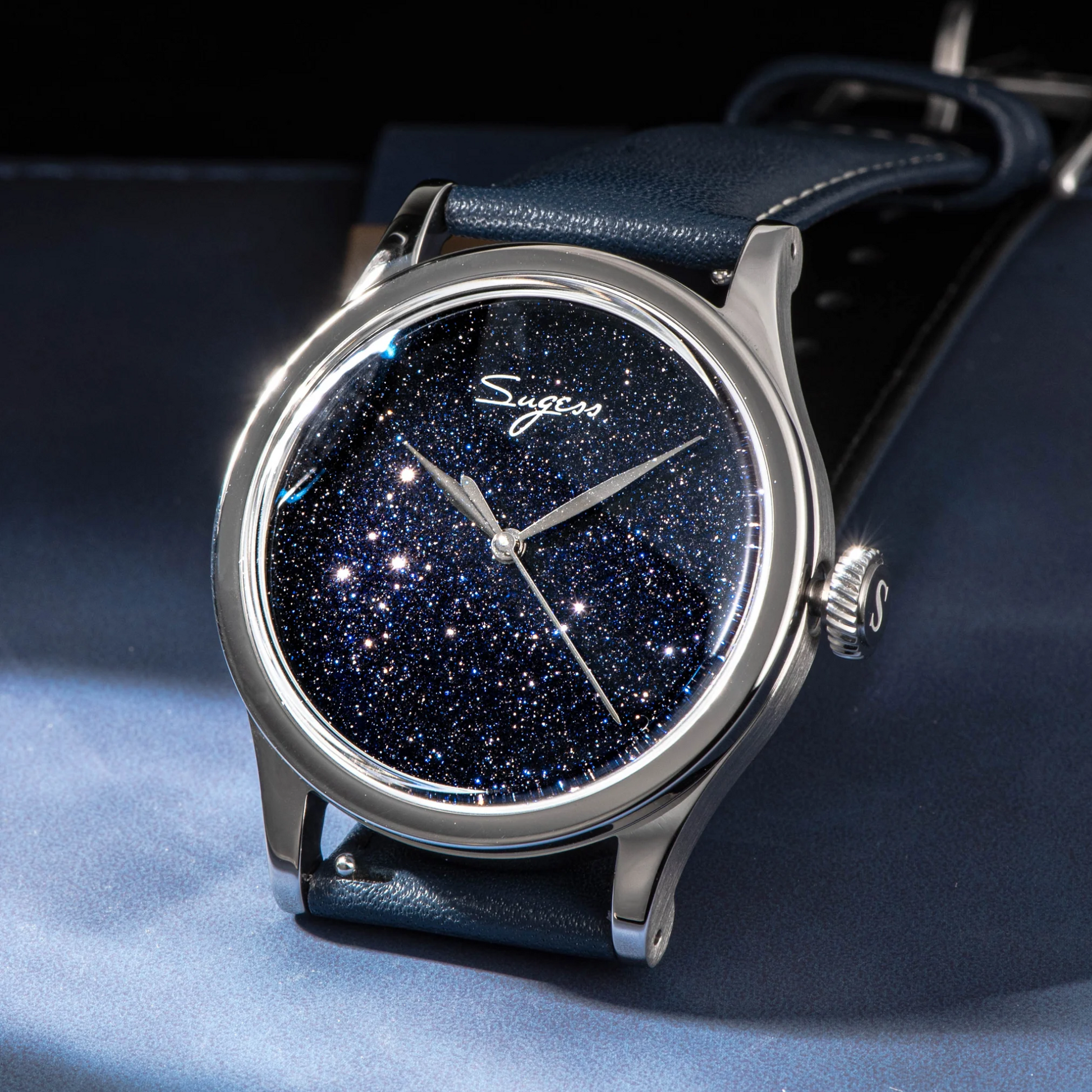 Sugess Heritage S411-3B Seagull 2130 Movement Stainless Steel Case Stars Dial SU4113BSTRS watch dream-watches.com india