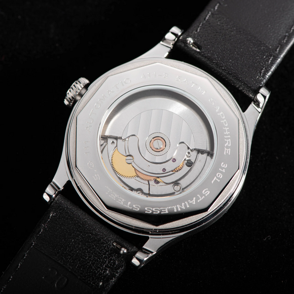 Sugess Heritage S411-3B Seagull 2130 Movement Stainless Steel Case Deep Black Dial SU4113BBK watch dream-watches.com india