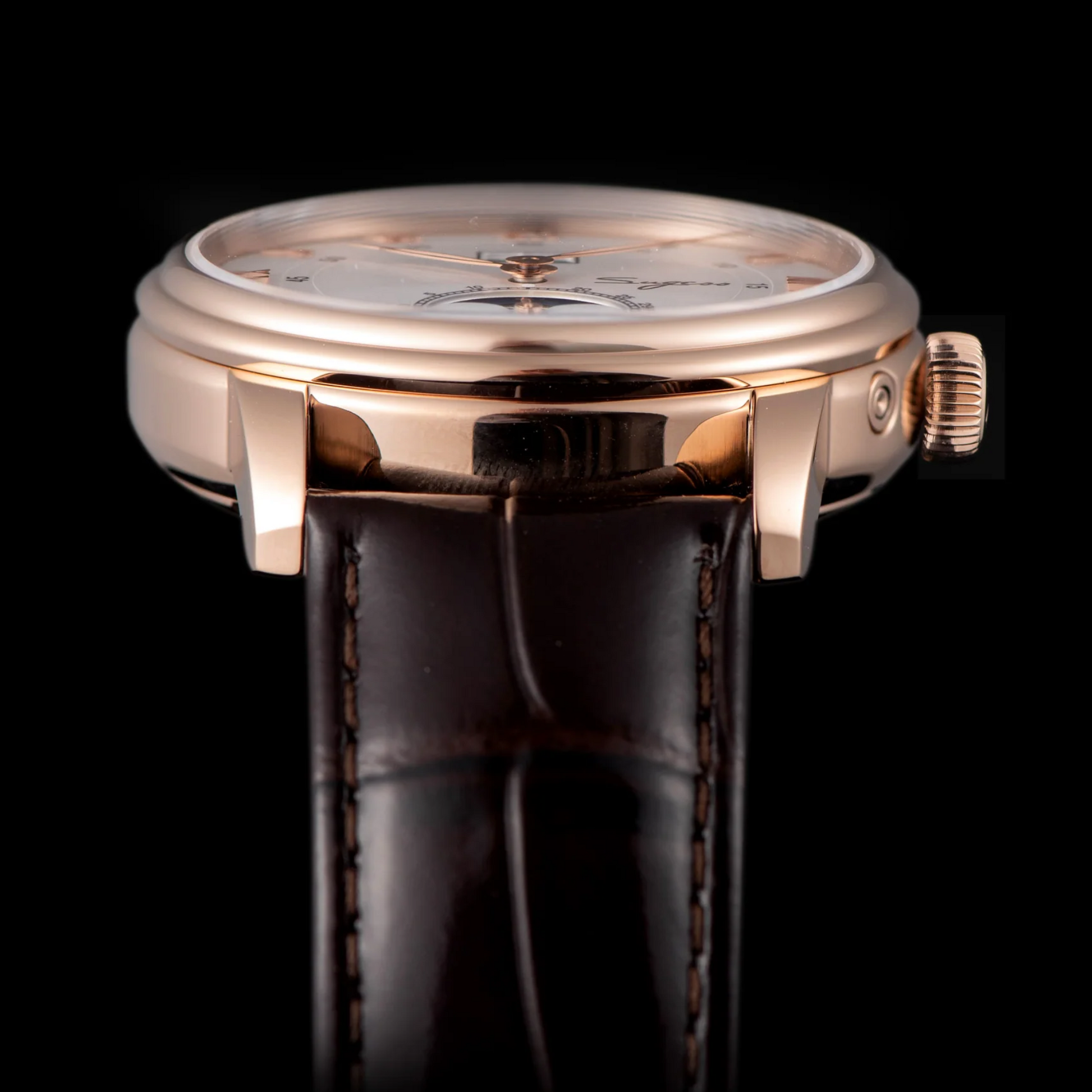 Sugess MoonPhase Master 437 Moon Phase Automatic Rose Gold - White Dial