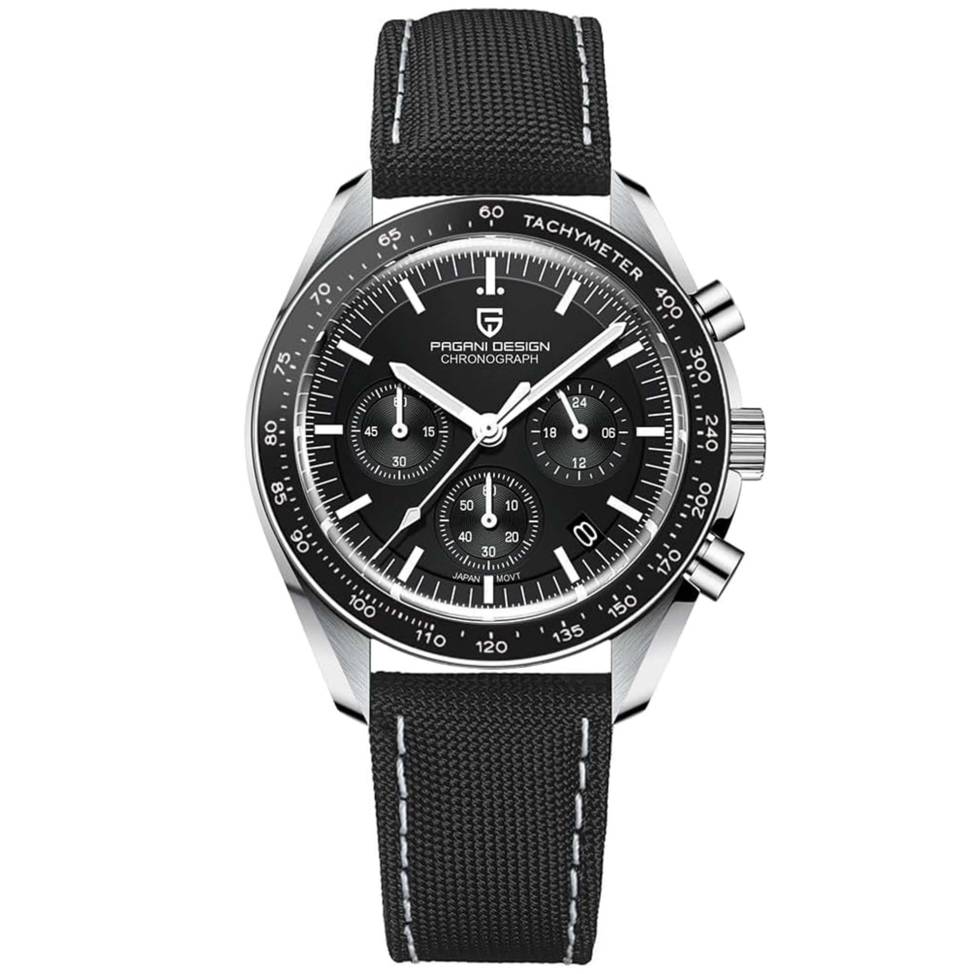 Pagani Design PD-1701 40mm Mens Waterproof Watch with Seiko VK-63 Movement (Speedmaster) 