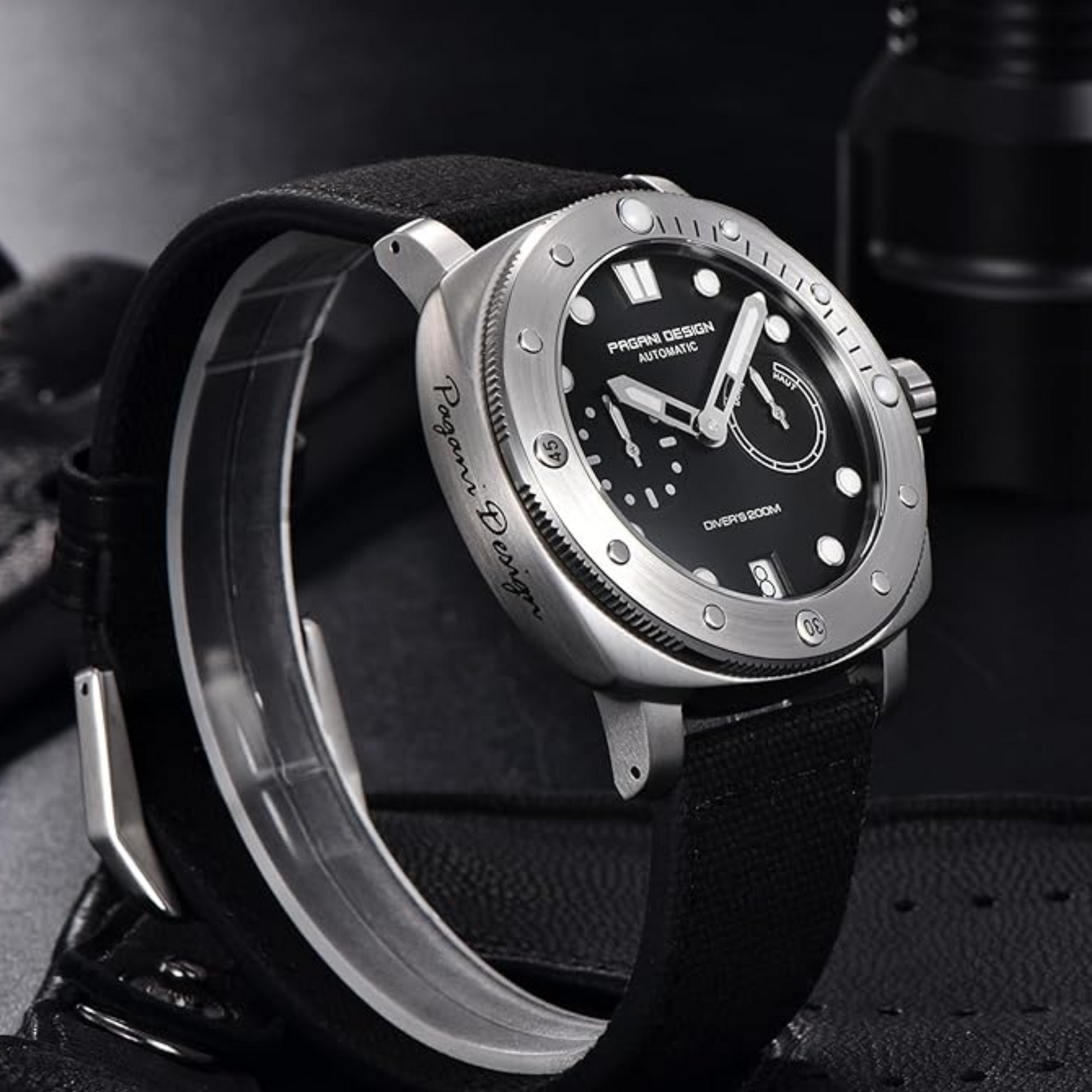 Pagani Design PD-1767 Men's Automatic Watch Waterproof - Black