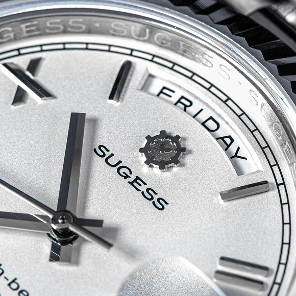 Sugess Heritage 433 DD Date and Day Display Stainless-Steel - White Dial