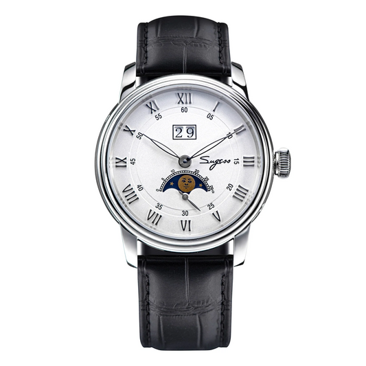 Sugess MoonPhase Master 437 Moon Phase Automatic Stainless-Steel - White Dial