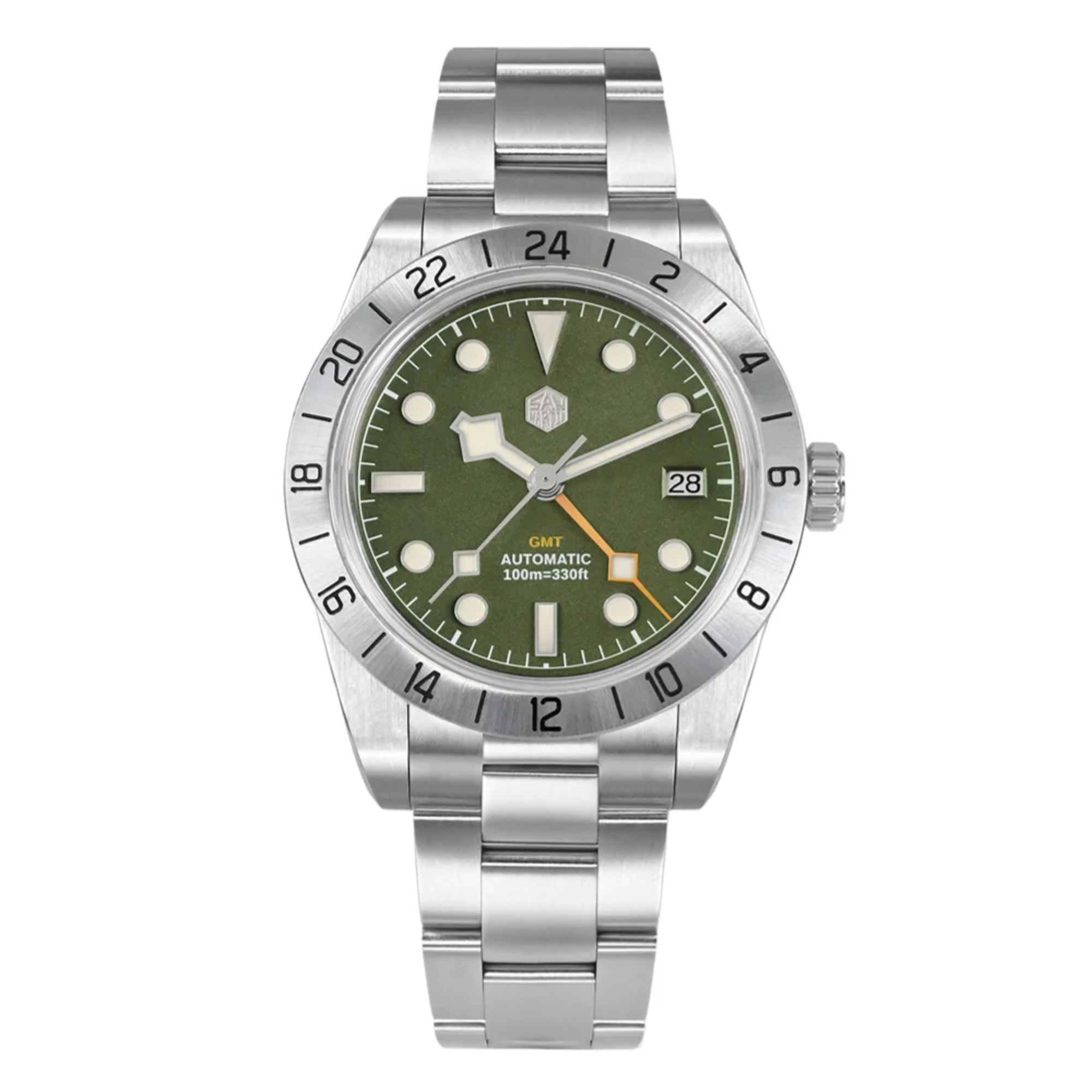 San Martin NH34 39mm BB GMT Watch SN054C - Green san martin watches india online