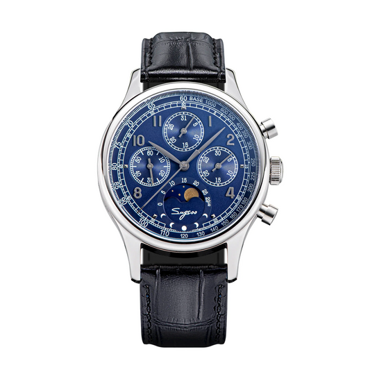 Sugess MoonPhase Master 389-2 Deep Blue Swan Neck Regulator