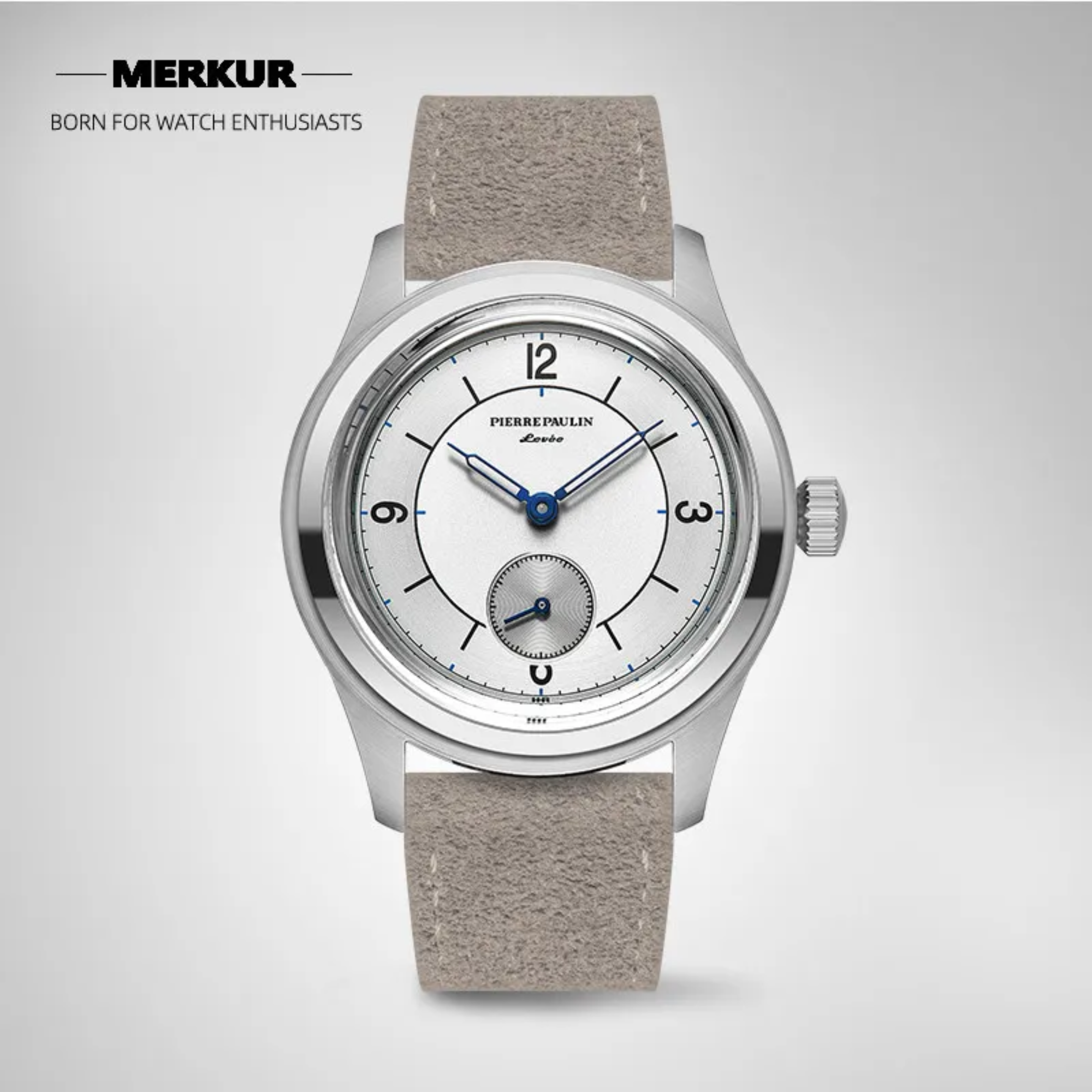 NEW Pierre Paulin business LEVEE series Handwinding Watch Sector Dial Salmon silver dial Vintage Casual Watch Mens watch dream-watches.com india