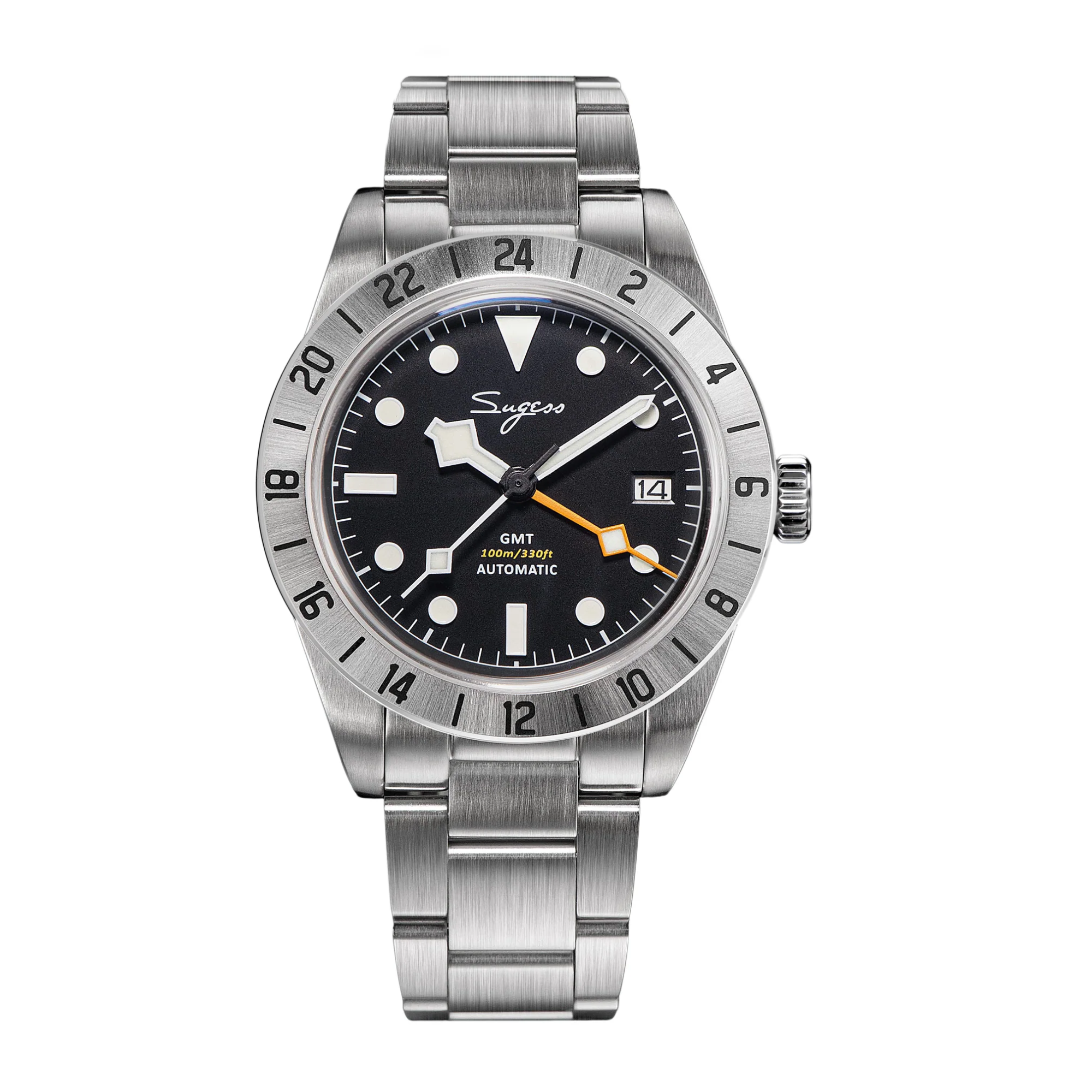 Heritage S431 BB GMT Seiko NH34 GMT movement - Black watch dream-watches.com india