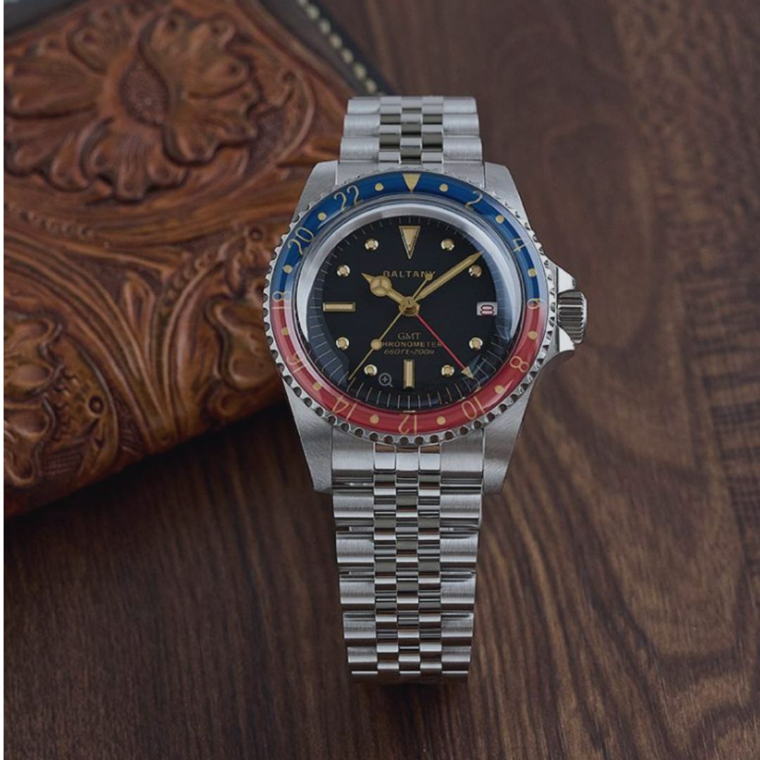 Baltany 1957s GMT Master Homage Vintage Watch S6074