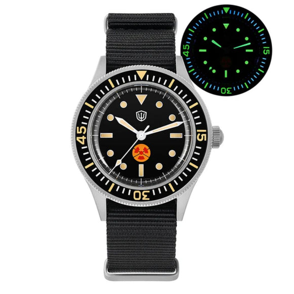 Watchdives Vintage WD50FS-Fathoms no rad NH35 Dive Watch V2