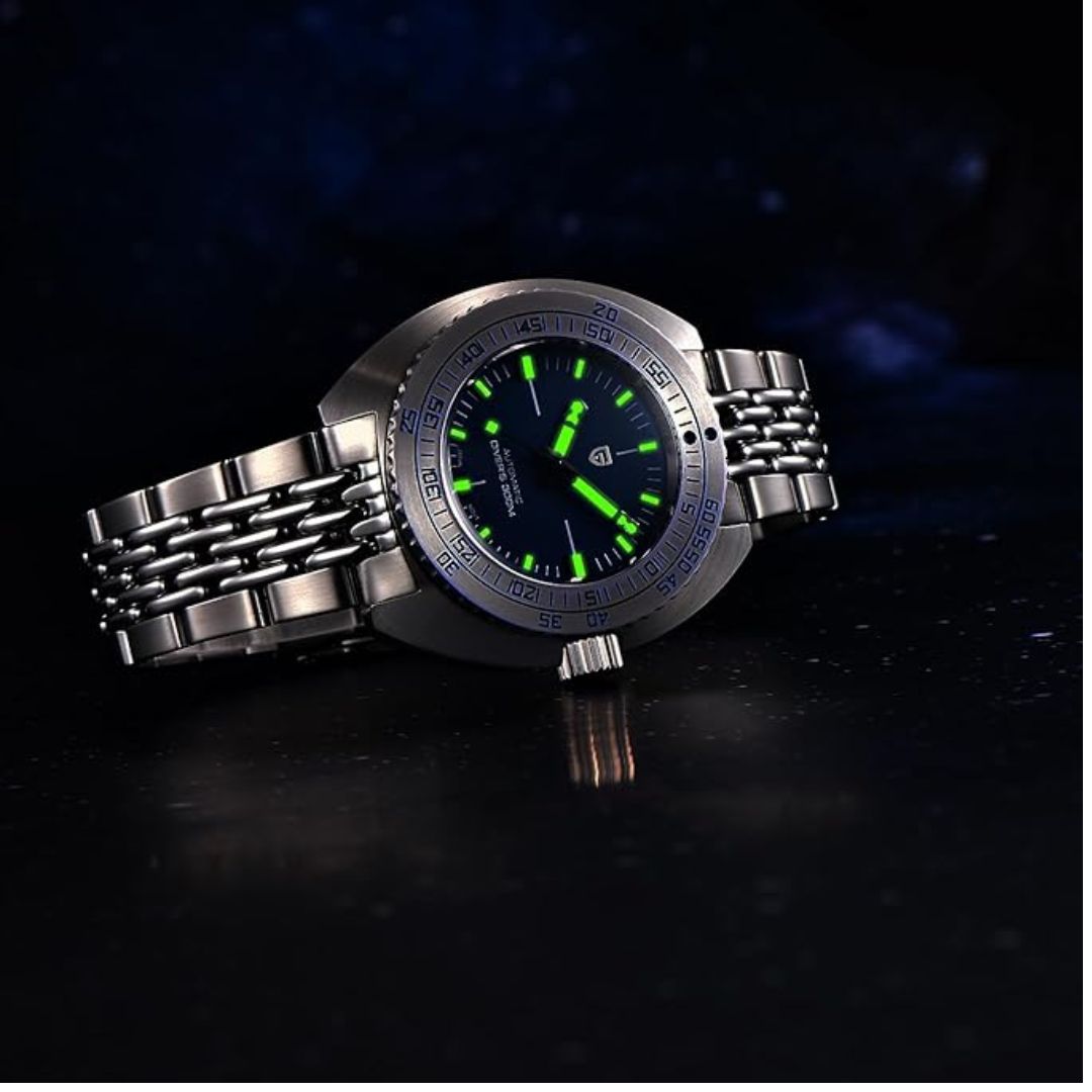 Pagani Design 1719 Men's 42 mm Automatic Wristwatch with Stainless Steel Bracelet Sapphire Crystal