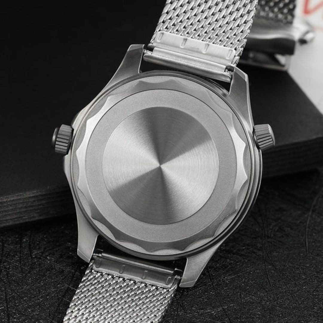 Watchdives WD007 Titanium NTTD Dive Watch - Mesh strap