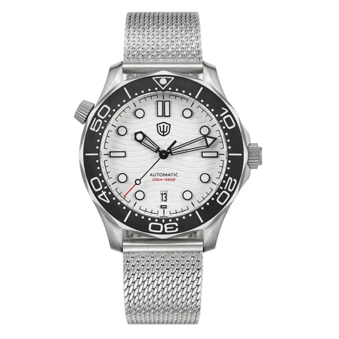 Watchdives WD007 Titanium NTTD Dive Watch - Mesh Strap