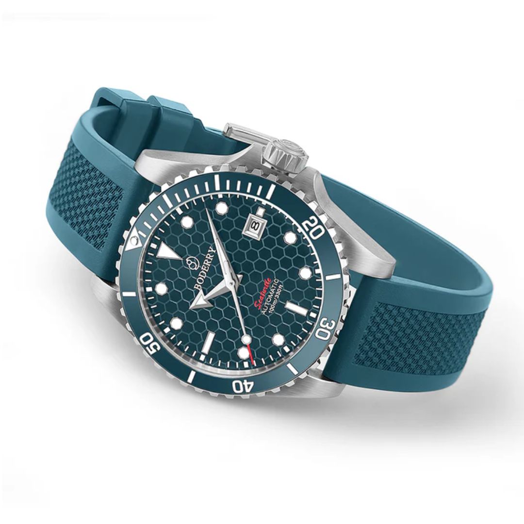 SEATURTLE.OCEAN(TITANIUM) - Automatic Titanium Diver Watch | Sea Blue