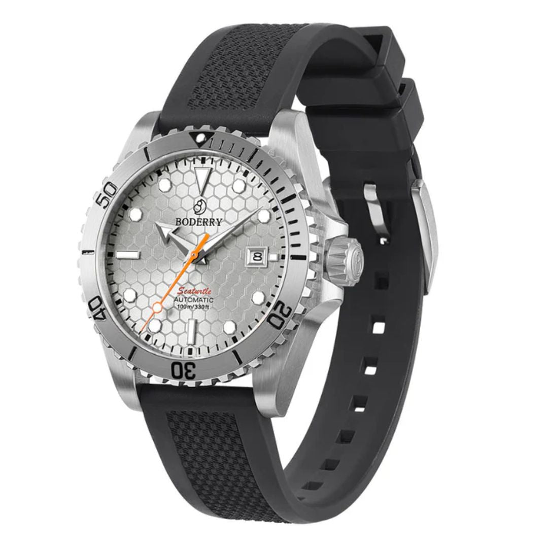 SEATURTLE.OCEAN(TITANIUM) - Automatic Titanium Diver Watch | Titanium Gray