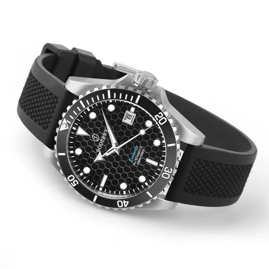 SEATURTLE.OCEAN(TITANIUM) - Automatic Titanium Diver Watch | Black