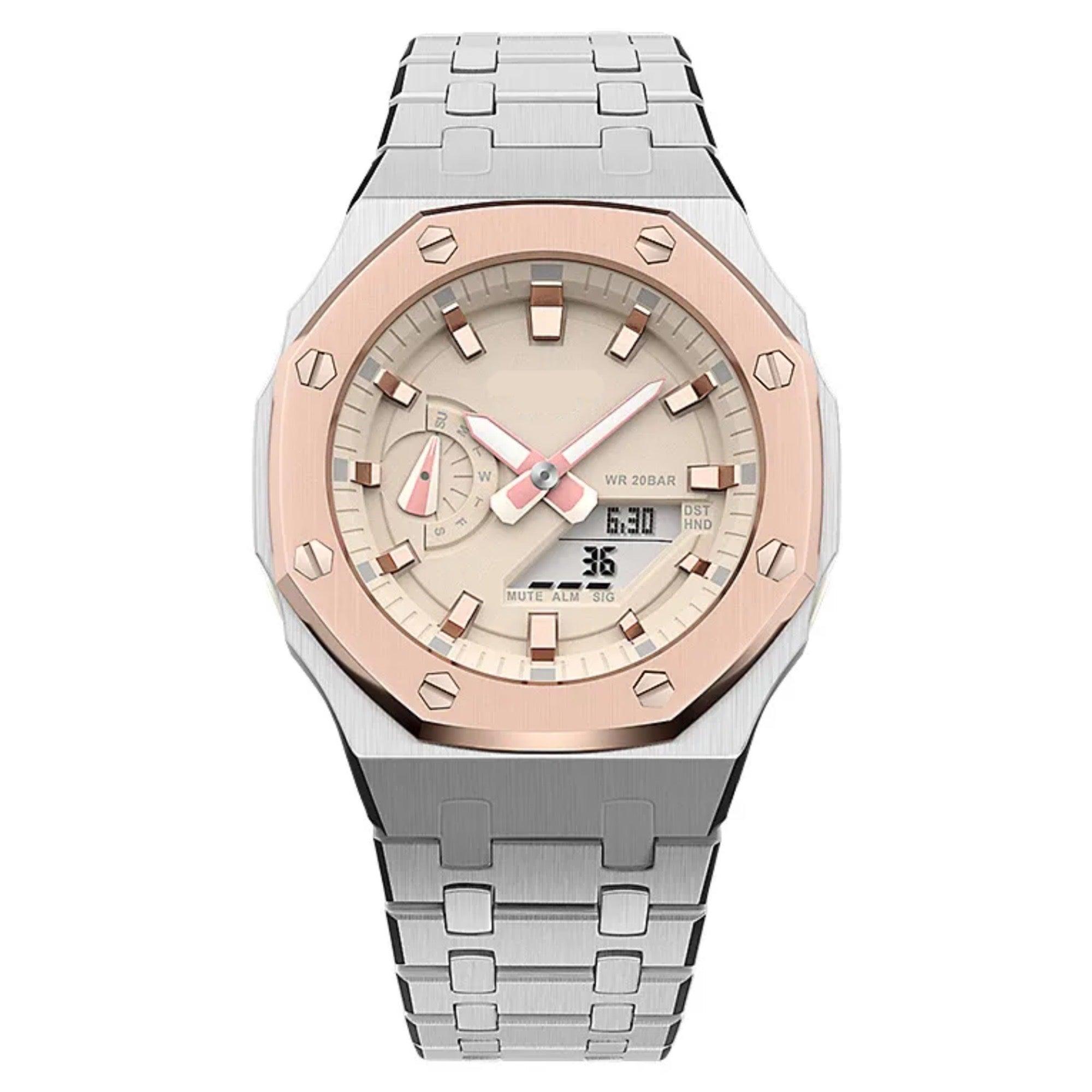 Mod Kit Metal Watchband and Metal Case for G-shock GM-2100 and GM-2110/B-2100 