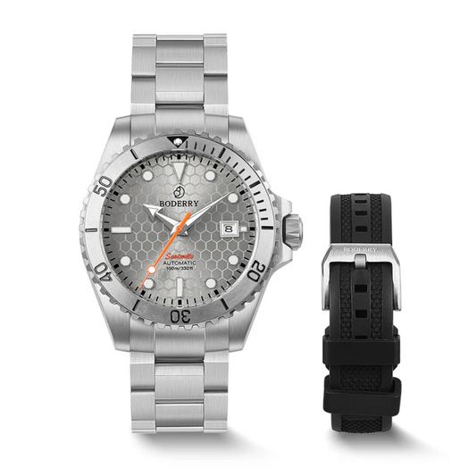 SEATURTLE.OCEAN(TITANIUM) - Automatic Titanium Diver Watch | Titanium Gray/Ti-bracelet