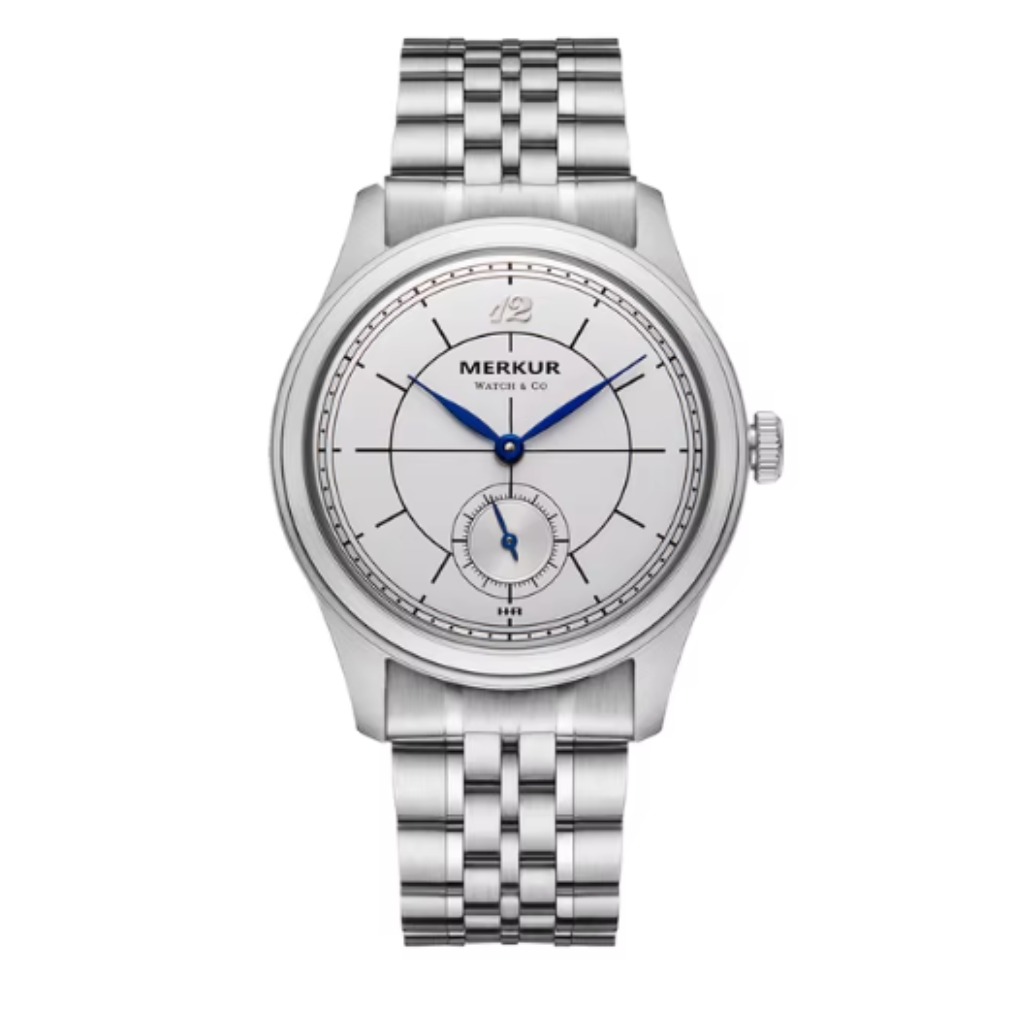 The New Business LEVEE Series Manual Chorded Watch Cross Line Dial Retro with Small Seconds - White