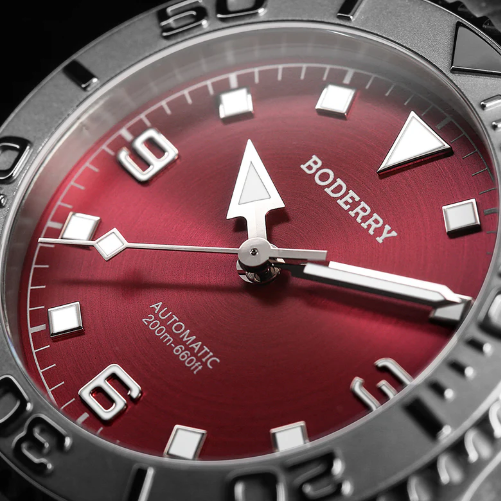 ADMIRAL 3-Hand No-Date - 200M Waterproof Titanium Automatic Diver Watch | Coral Red