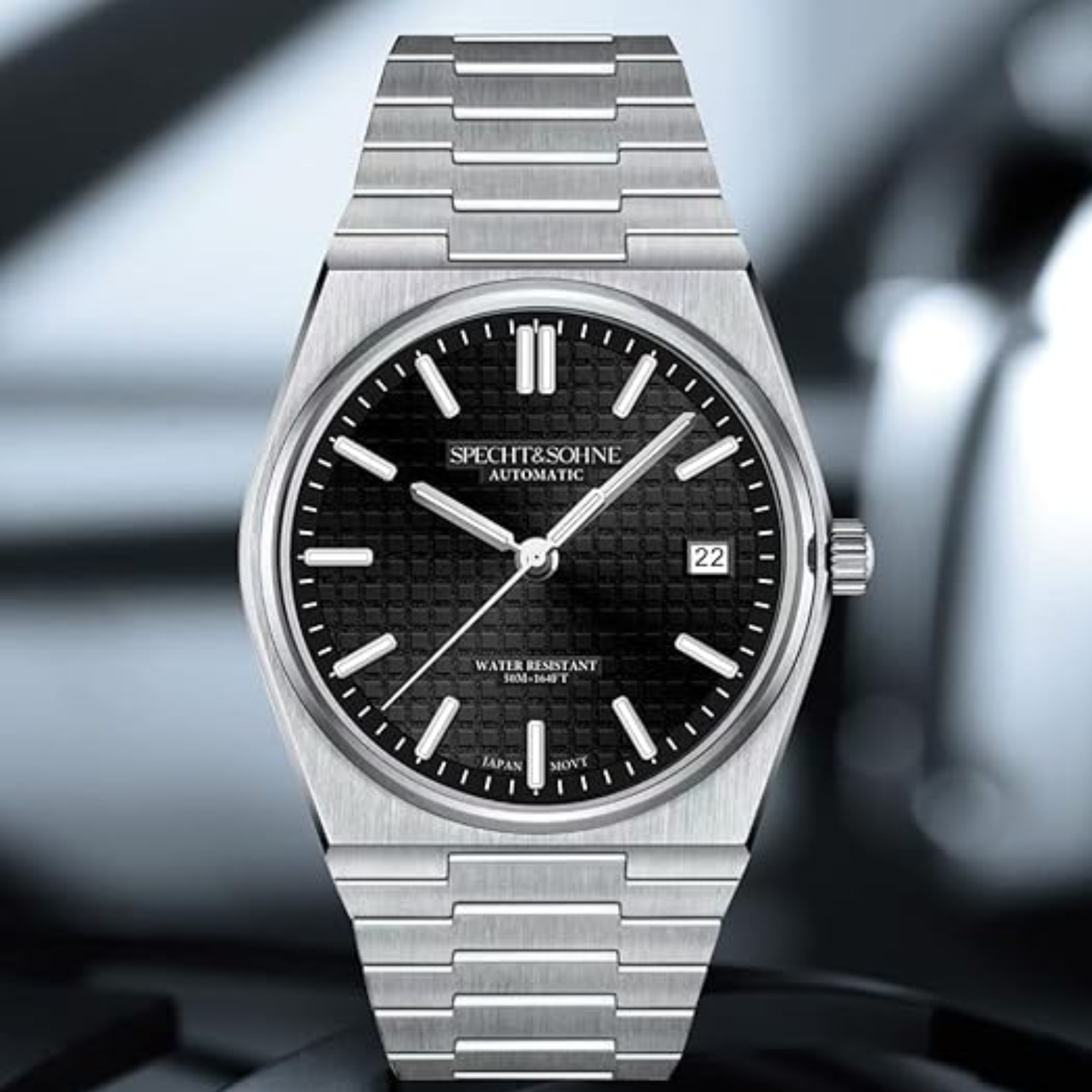 SPECHT&SOHNE  Men's Mechanical Wristwatch Automatic Watches Sapphire Crystal 41MM Stainless Steel Waterproof