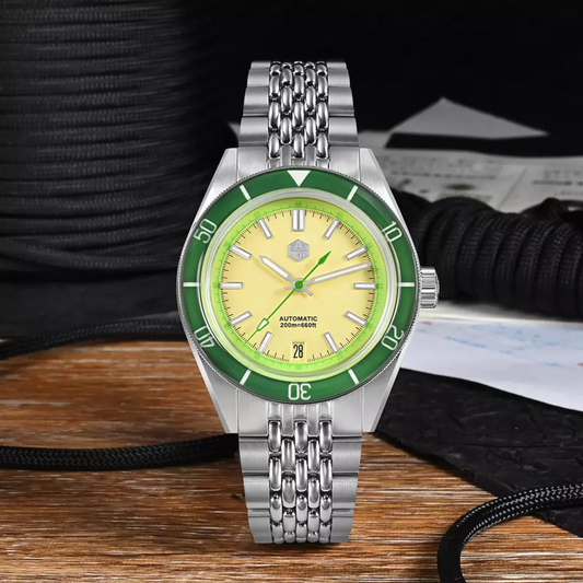 San Martin New Original Design 39.5mm Men Sports Watch NH35 Automatic Mechanical Waterproof 100m Colorful design SN0116-B