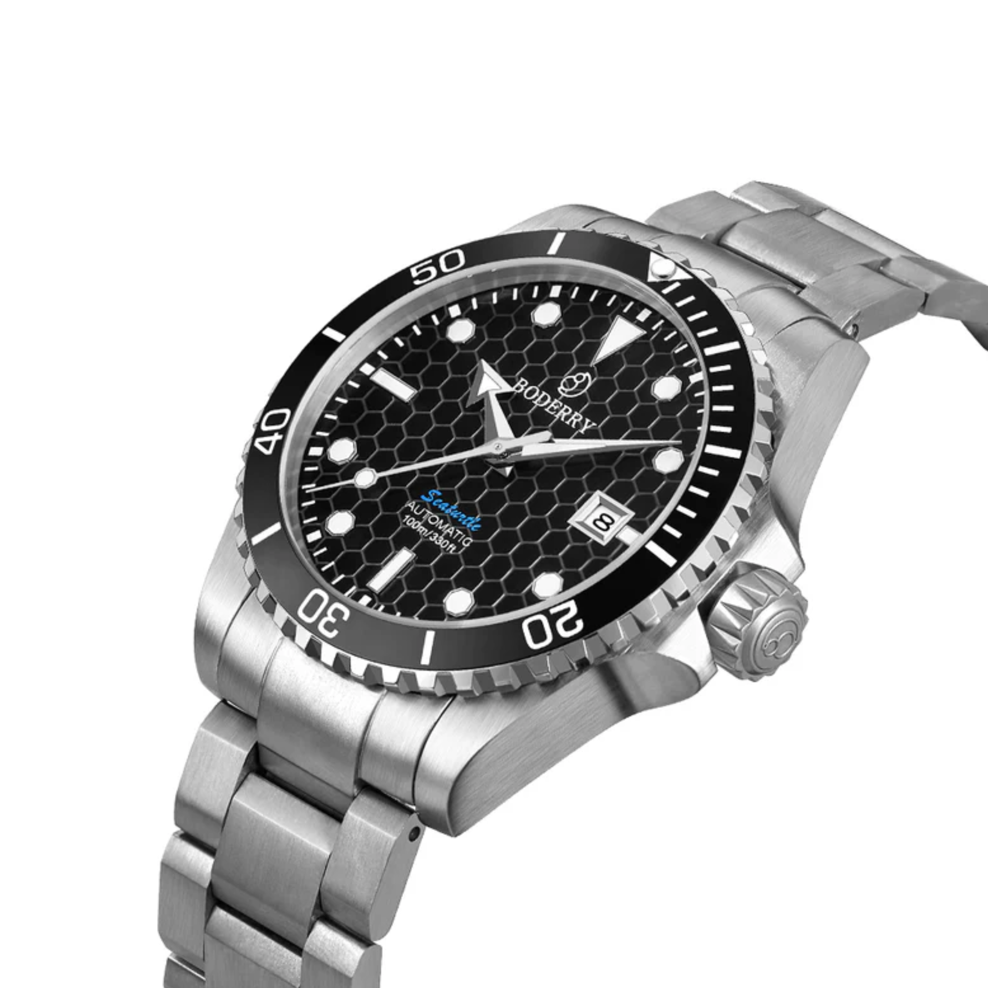 SEATURTLE.OCEAN(TITANIUM) - Automatic Titanium Diver Watch | Black/Ti-bracelet