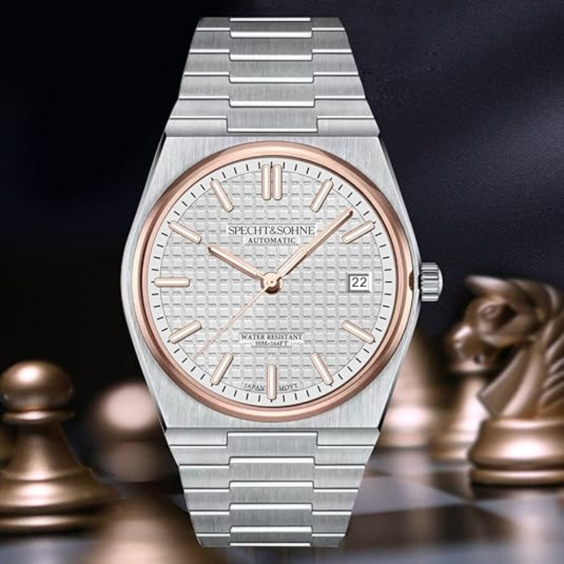 SPECHT&SOHNE  Men's Mechanical Wristwatch Automatic Watches Sapphire Crystal 41MM Stainless Steel Waterproof